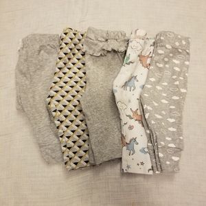 10/$25 Carter's Grey Leggings Pants Bundle 5 Pairs